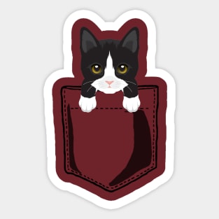 Pocket Tuxedo Kitty Sticker